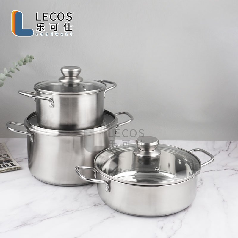 Multifunction Kitchen 6PCS Cookware Set Stainless Steel Casseroles Hot Pot Cooking Stock Pots