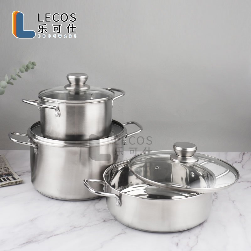 Multifunction Kitchen 6PCS Cookware Set Stainless Steel Casseroles Hot Pot Cooking Stock Pots