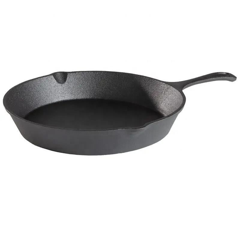 Heavy duty non stick 7 piece cast iron pots and pans dutch oven camping cookware set for outdoor bbq cooking