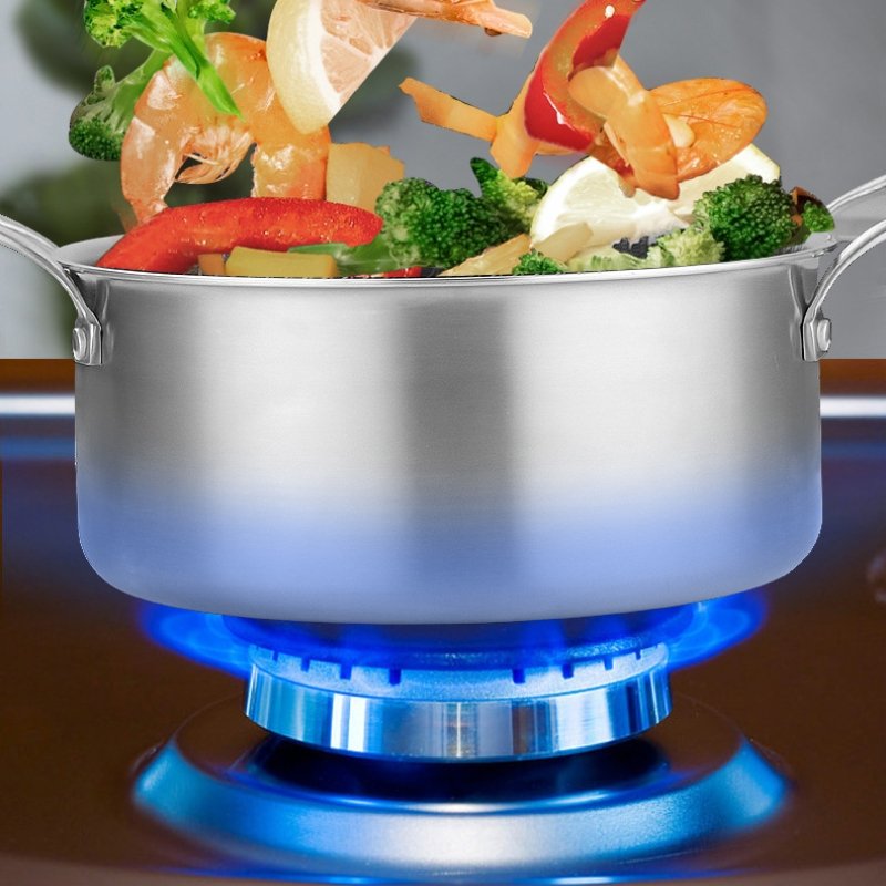 Factory Price 6pcs 8pcs Cooking Set C pot Stainless Steel Stock Pot