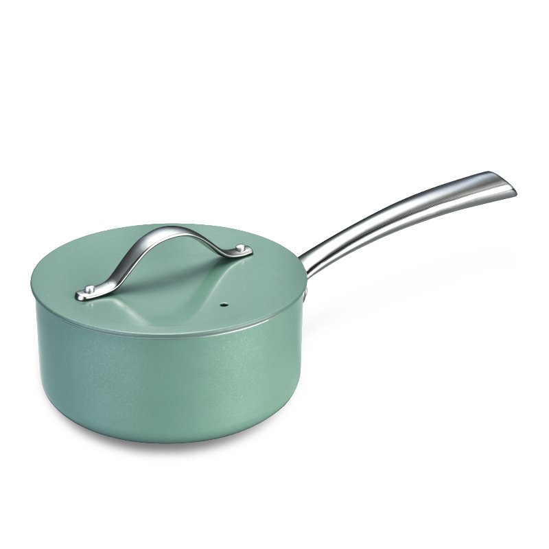New design 7pcs non stick cookware ceramic coating set with metal lid as gift cookware set for promotion