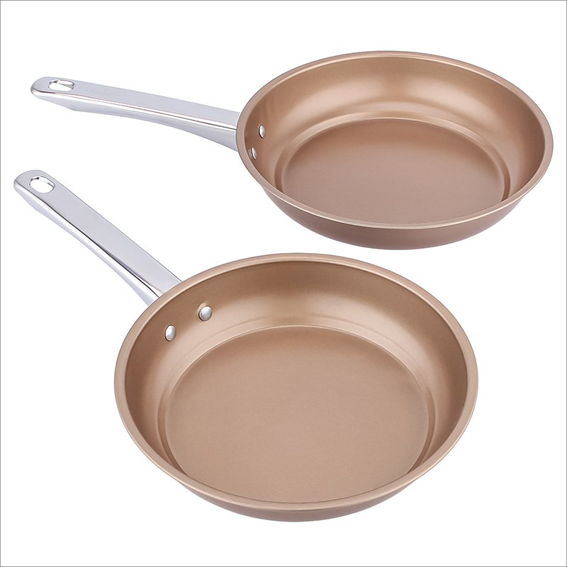 Hot selling two piece metal non stick wok with stainless steel handle