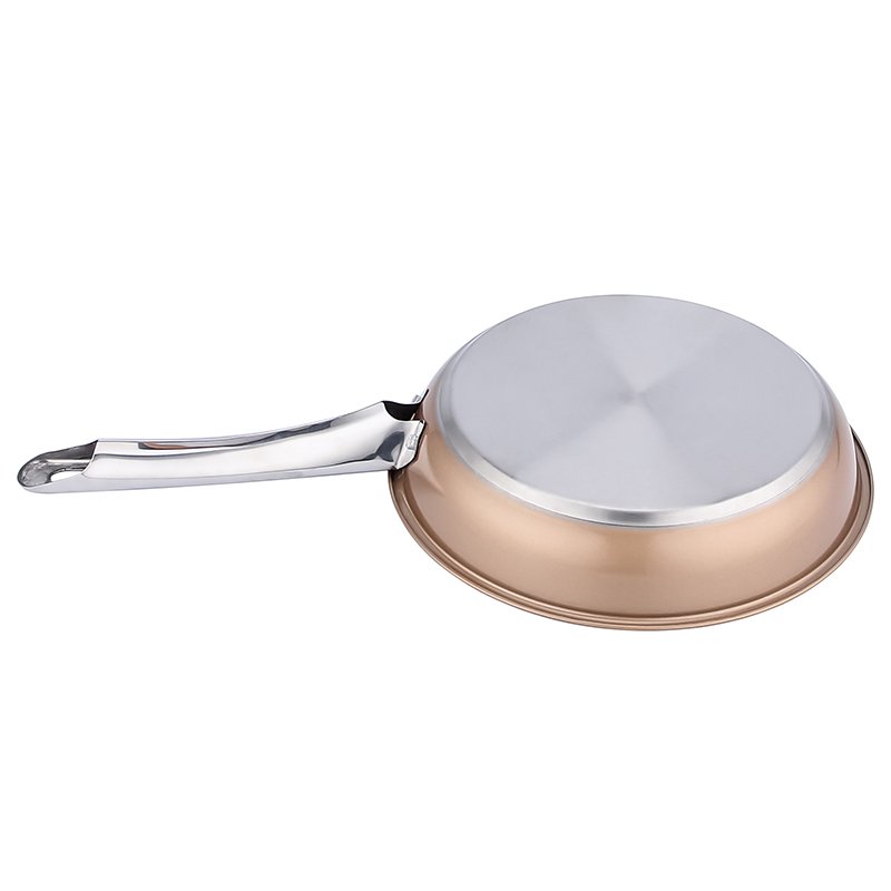 Hot selling two piece metal non stick wok with stainless steel handle