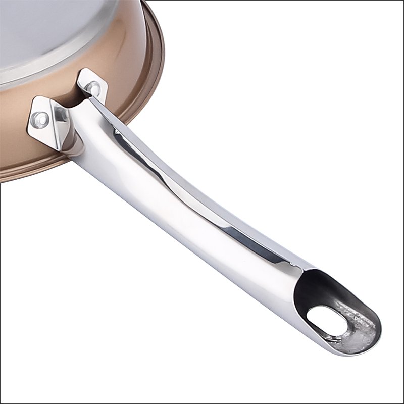 Hot selling two piece metal non stick wok with stainless steel handle
