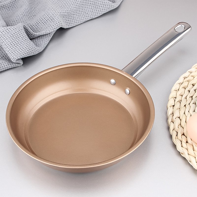 Hot selling two piece metal non stick wok with stainless steel handle