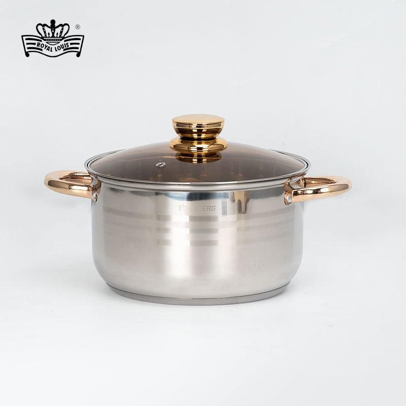 Stainless Steel 5-Layer Induction Bottom 12 Pcs Cookware Set Hot Selling High Quality Soup Pot Milk Pot For Home Kitchenware