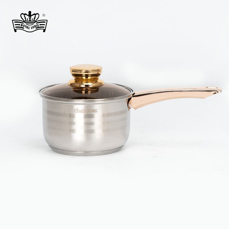 Stainless Steel 5-Layer Induction Bottom 12 Pcs Cookware Set Hot Selling High Quality Soup Pot Milk Pot For Home Kitchenware
