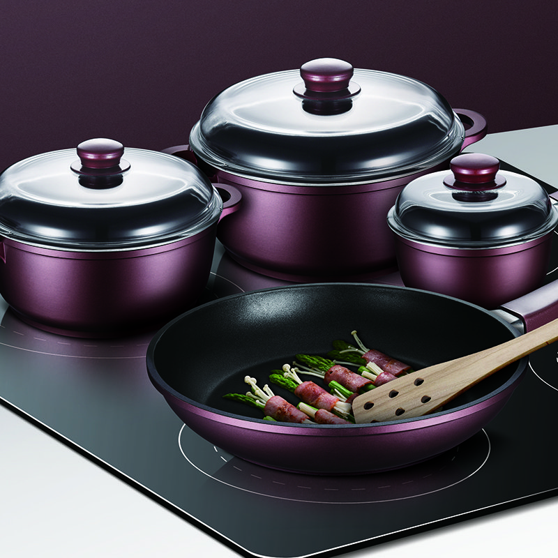 ASD 6 pcs Dutch Ovens Non Stick Cookware Set Casserole Cooking Set Die Cast Aluminum Soup Pots And Pans Induction Cooker