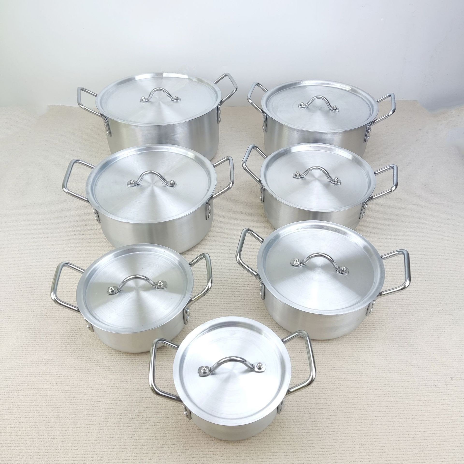 14 pcs 14 to 26cm durable aluminum cookware sets