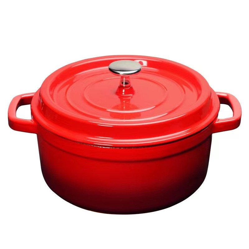 Cast iron enamel pot set, household ceramic non stick pot garden flower pots & planters
