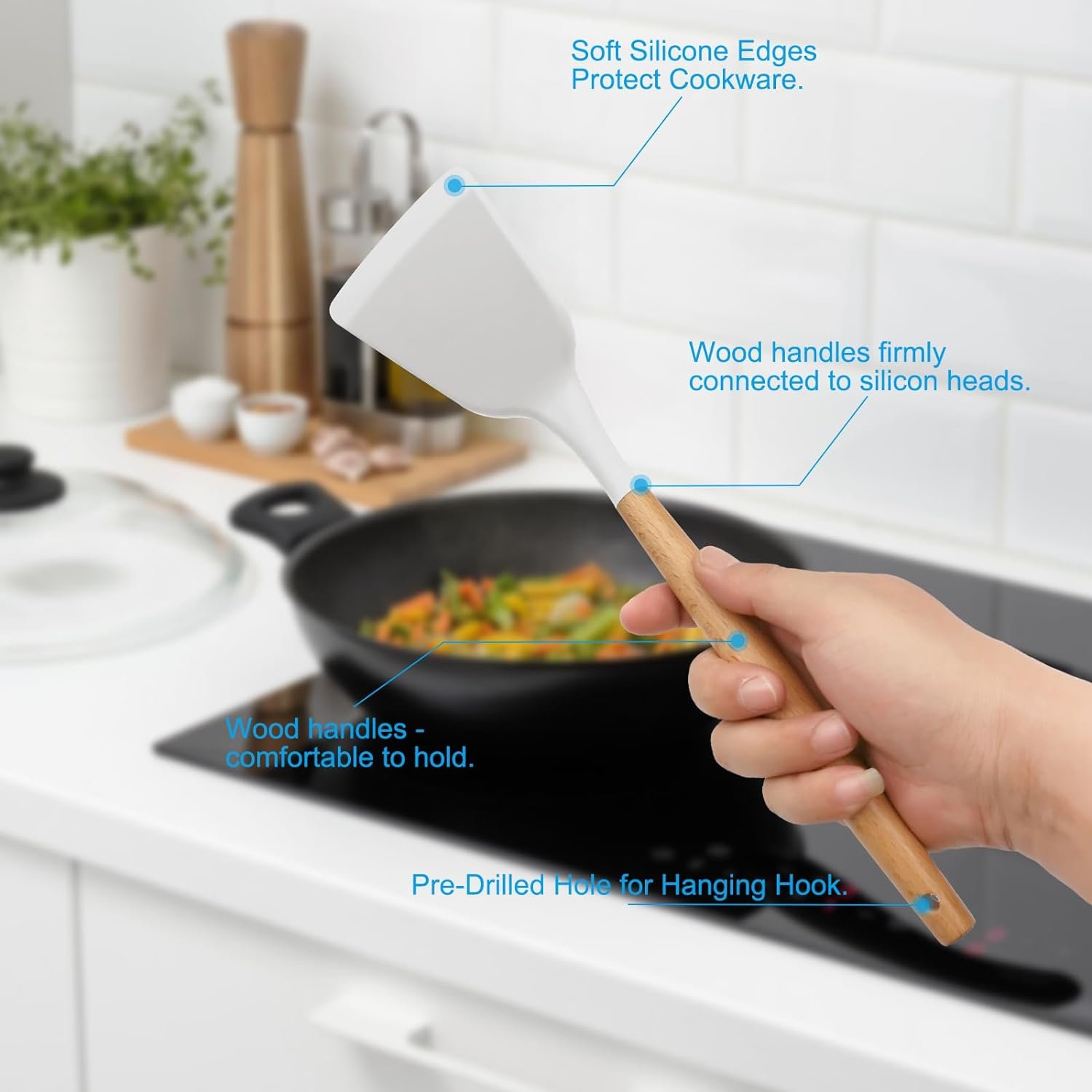 12Pcs Kitchen Accessories Cooking Tools Heat Resistant BPA-Free Non-Stick Cookware Silicone Kitchen Utensils Set