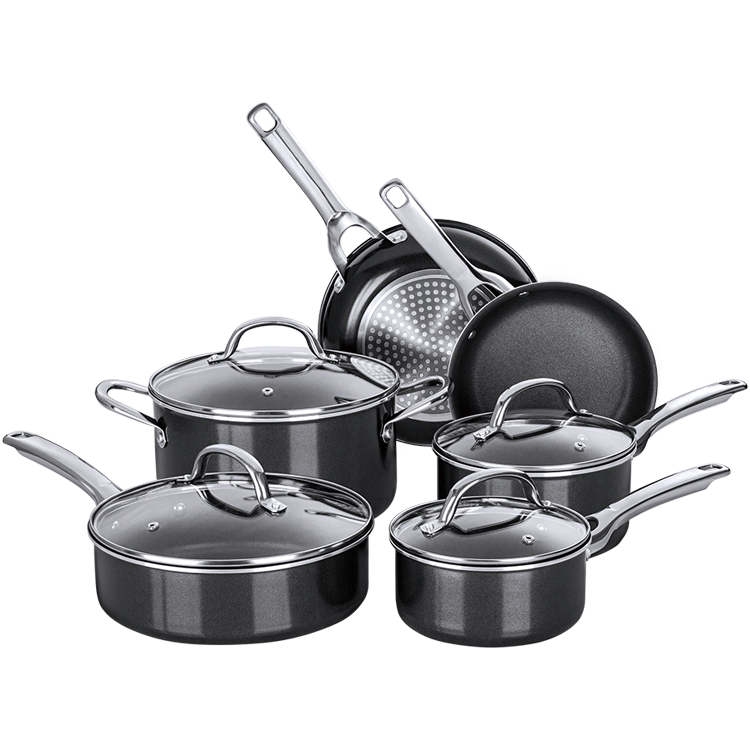 Reasonable price high temperature paint kitchen wear cookware set cooking set Kitchen Non Stick Cookware Sets