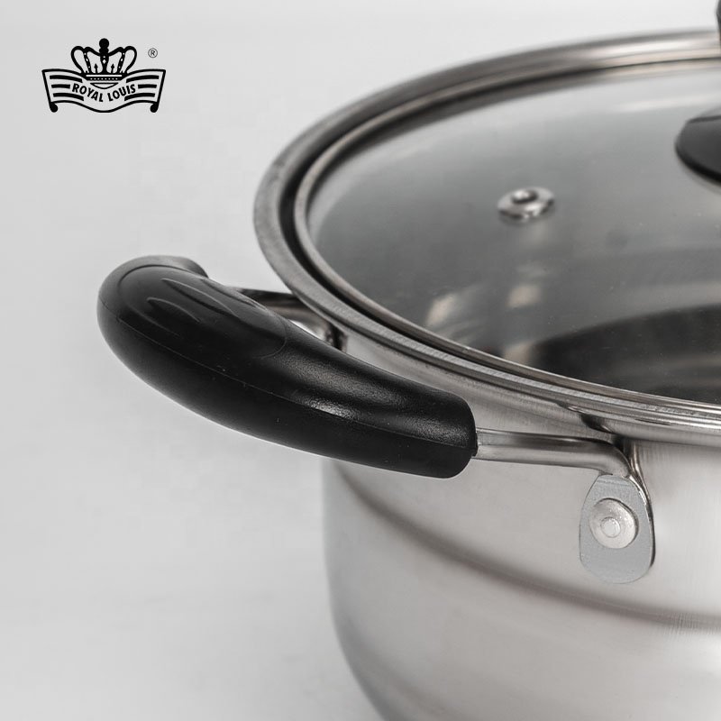ROYAL LOUIS 10 Pcs Hot Selling Cooking Pot Set Cheaper Price Stainless Steel Cookware Sets Soup Pot Gift Kitchen Ware