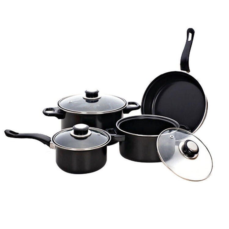 Wholesale 13 Pieces Cast Iron Nonstick Saucepan Cookware Sets Stock Pot Stew Pan Frying Pan Multi-piece Kitchen Cookware Set