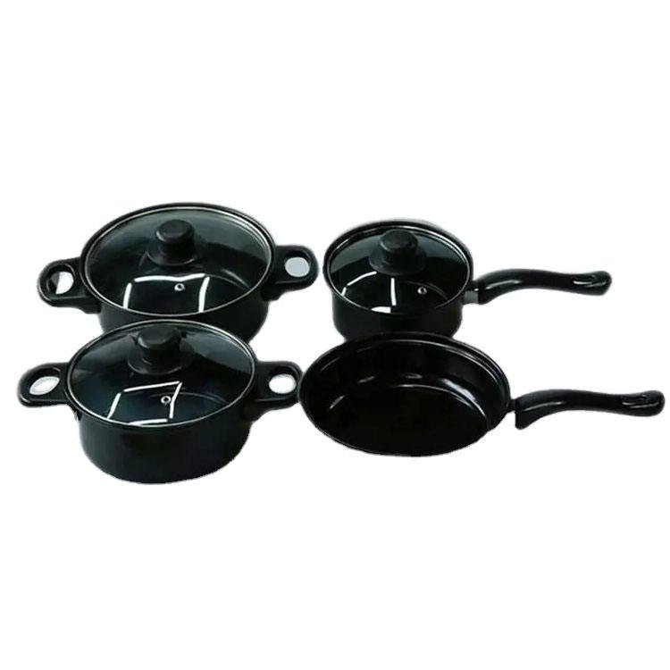 Wholesale 13 Pieces Cast Iron Nonstick Saucepan Cookware Sets Stock Pot Stew Pan Frying Pan Multi-piece Kitchen Cookware Set
