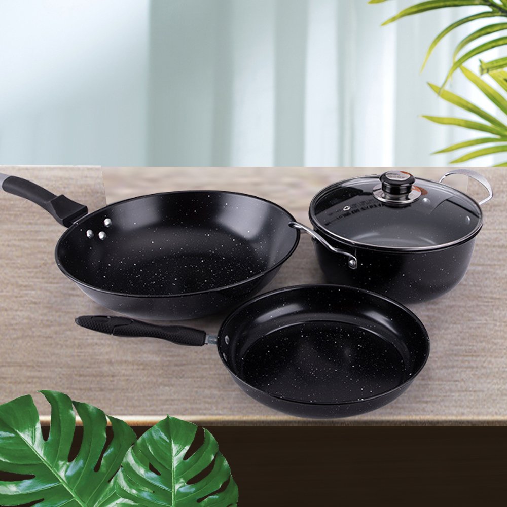 Kitchen Paella Milk Carbon Skillet Fry Pan Nonstick Set Cookware Nonstick Sets Stainless Steel Cookware Set Wok Stove