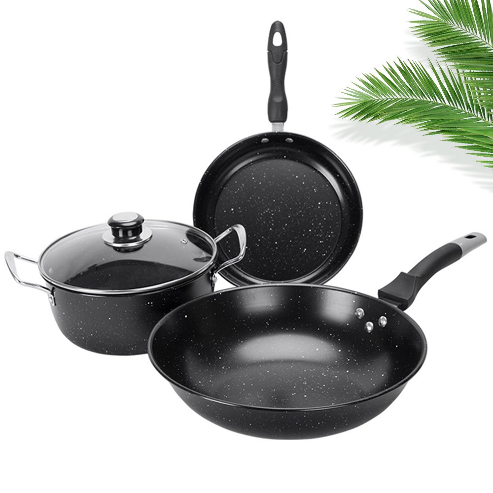 Kitchen Paella Milk Carbon Skillet Fry Pan Nonstick Set Cookware Nonstick Sets Stainless Steel Cookware Set Wok Stove