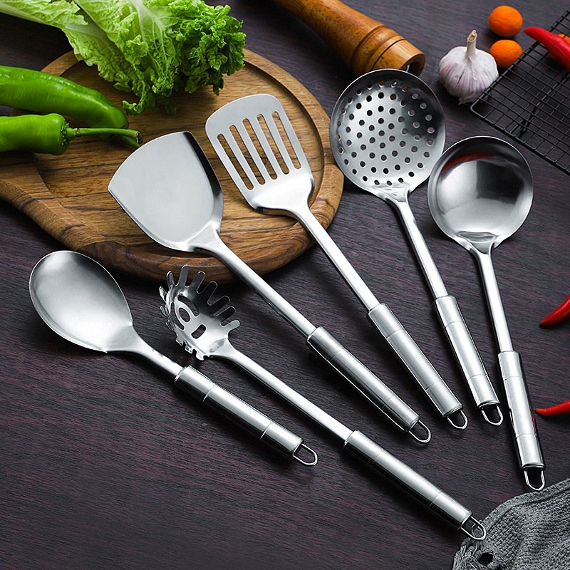 Stainless steel kitchenware ,cookware sets cooking spoon, shovel, soup kitchen utensils,gifts and tools