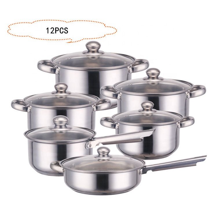 304 Stainless steel multifunctional cooking pot milk pot cookware kitchenware cookware set