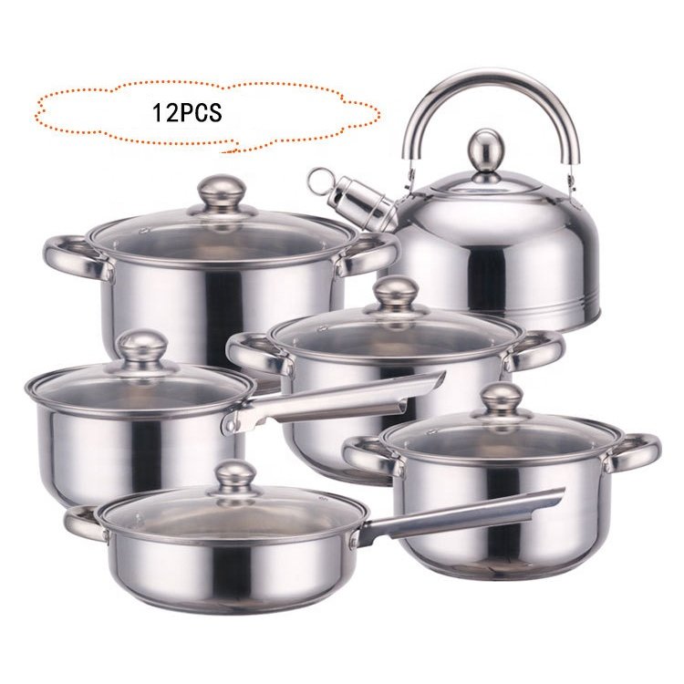 304 Stainless steel multifunctional cooking pot milk pot cookware kitchenware cookware set