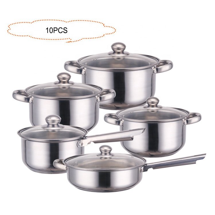 304 Stainless steel multifunctional cooking pot milk pot cookware kitchenware cookware set