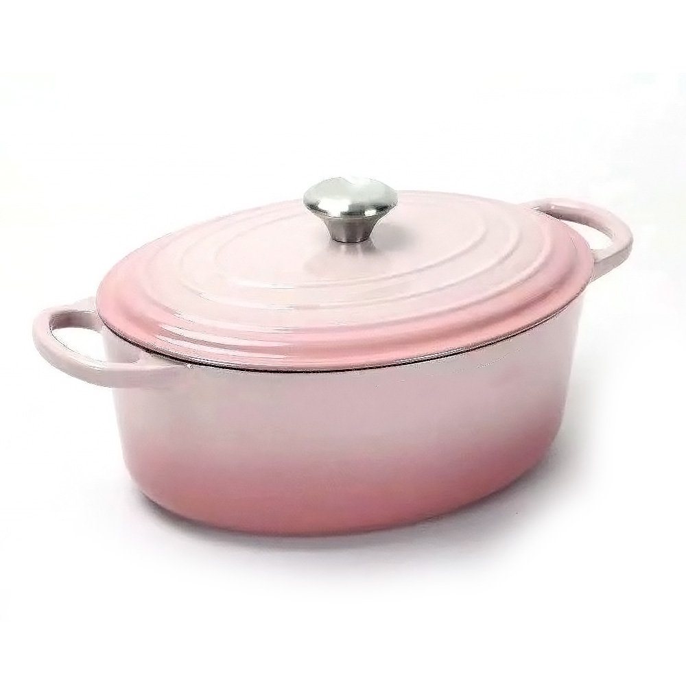 Hot Selling 33*23 New Arrivals Enamel Stew Pot Cast Iron Cookware Set Shallow Casserole Big Volume Soup Pot With Lid