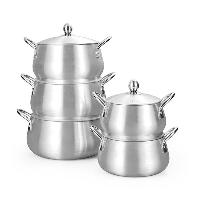 Stocked 5pcs 16CM-18CM-20CM-22CM- 24CM Cookware Set Home Use Cookware Set