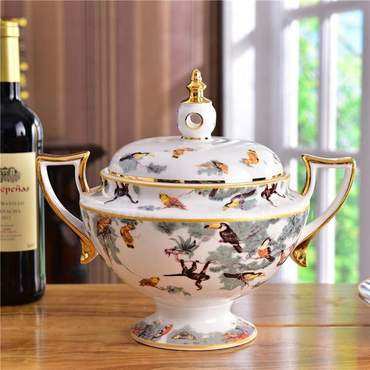 58pcs Cookware Equator Jungle Series Tableware Set Bowls and Plates Porcelain Dinner Set Western Ceramic Bone China Minimalist