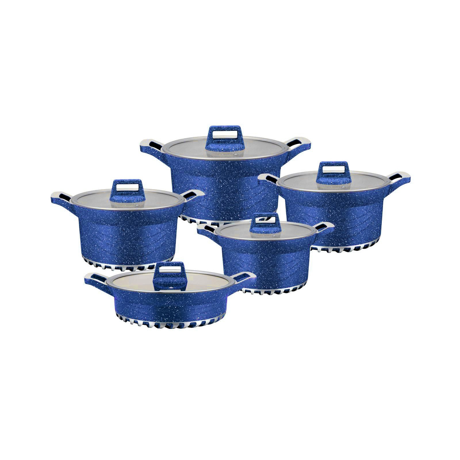 10 Piece Household Aluminum Pans Kitchen Utensils Die Cast Non-stick Cookware Set
