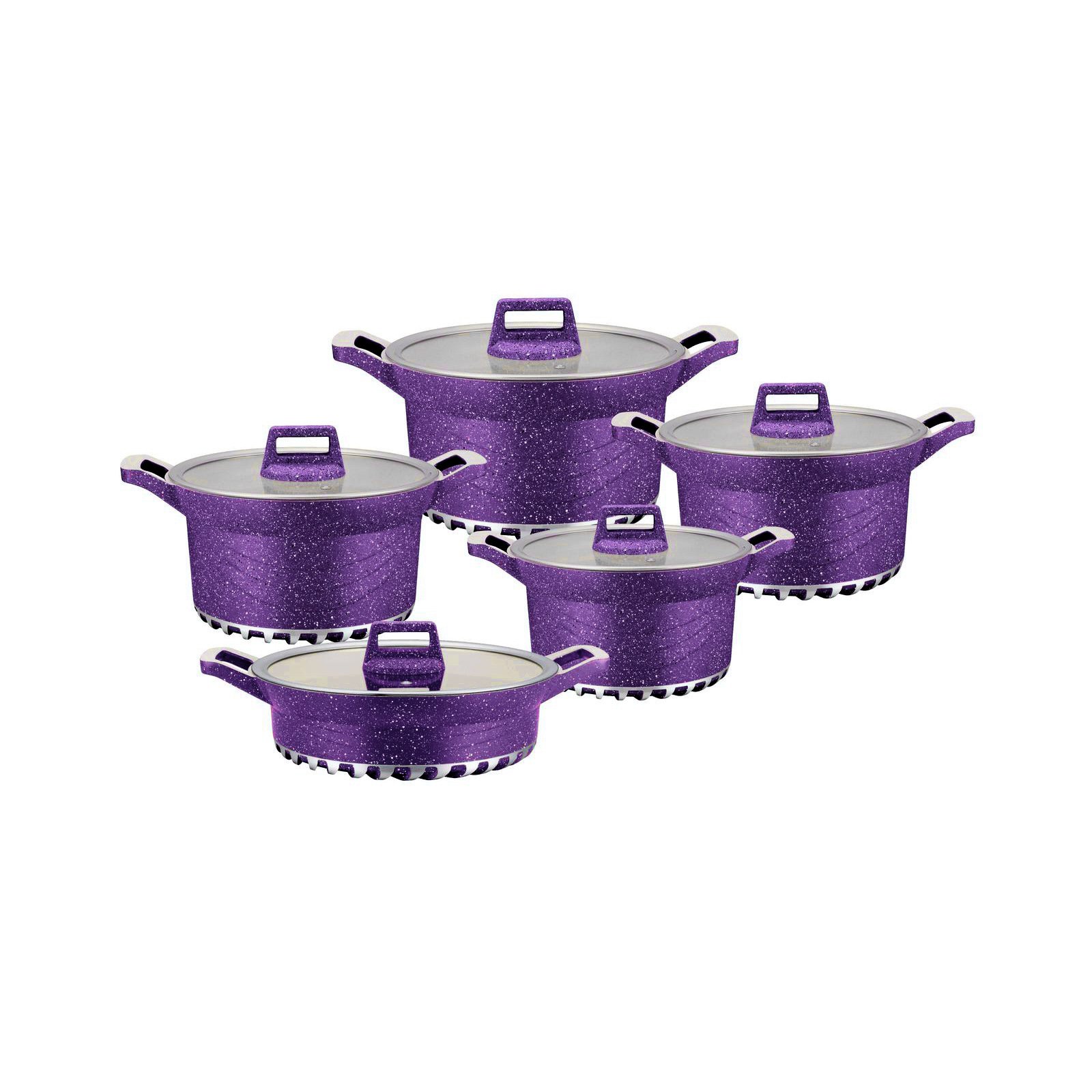 10 Piece Household Aluminum Pans Kitchen Utensils Die Cast Non-stick Cookware Set