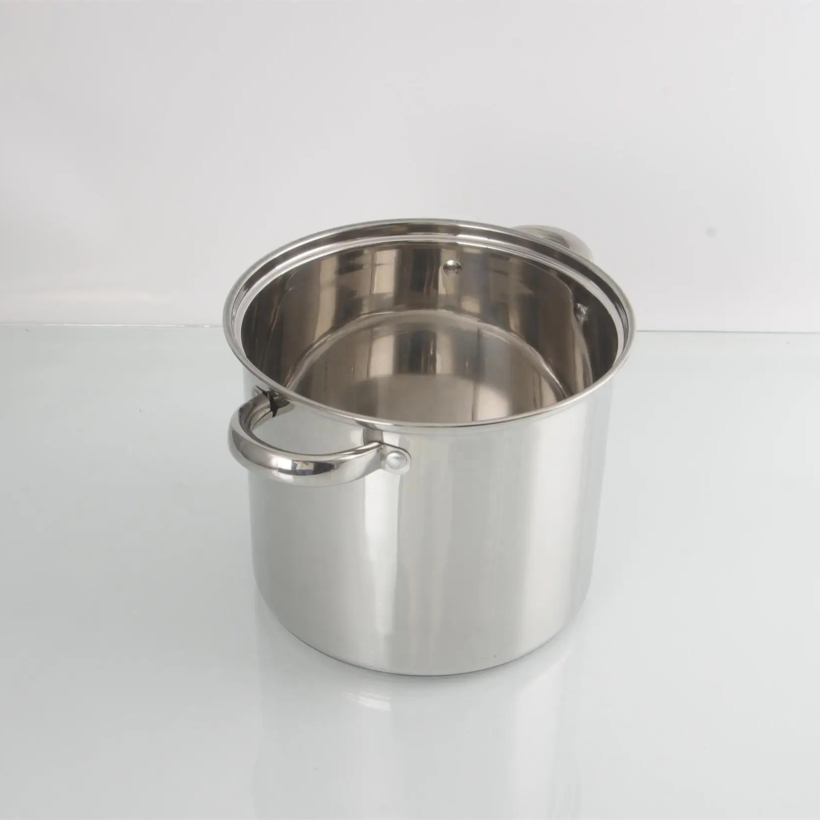 Wholesale custom stainless steel large cooking high soup pots stockpots set kitchen utensils cookware set for home restaurant