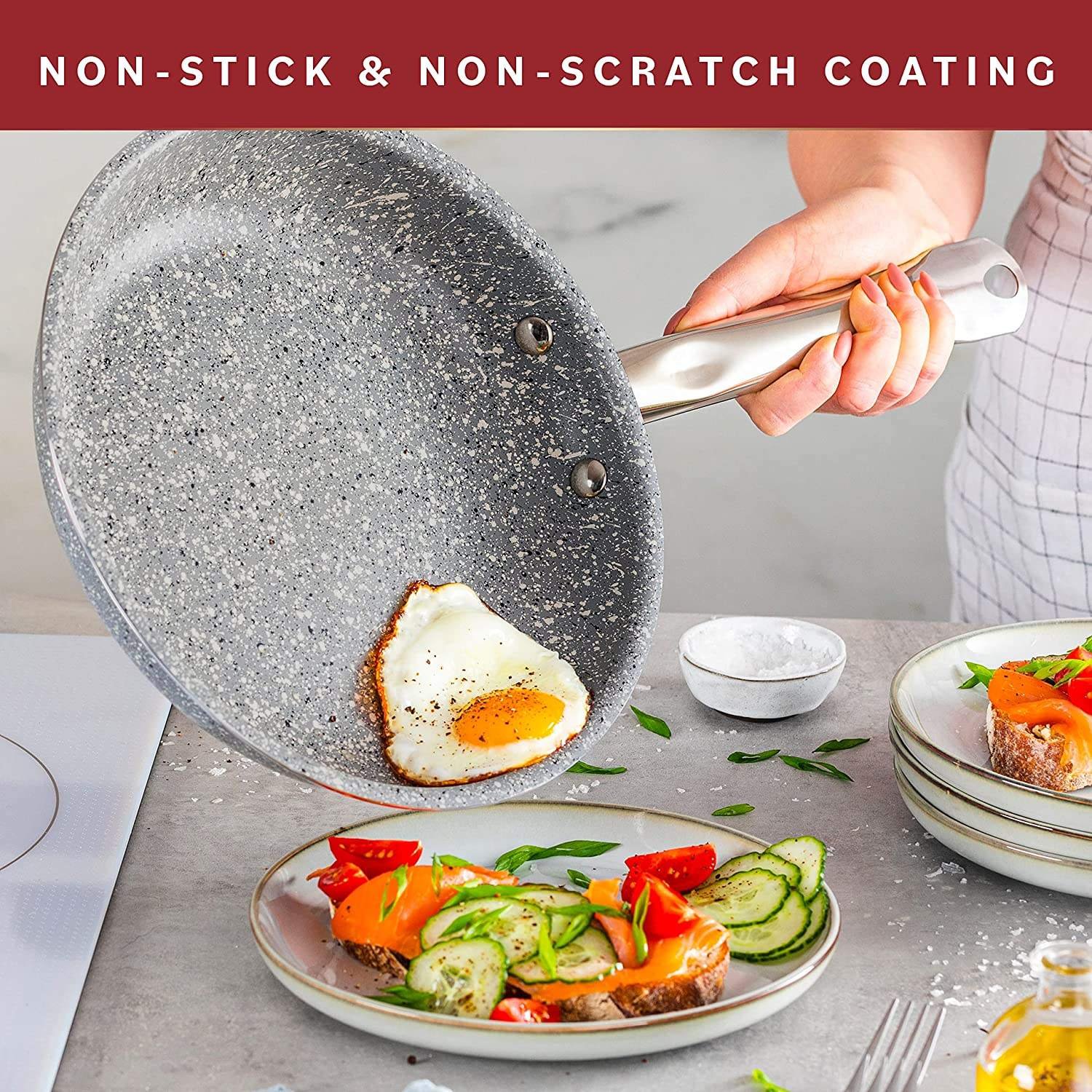 Luxury utensils set kitchen cookware pans cooking cookware sets aluminum pot set granite nonstick