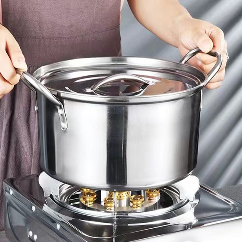 4PCS Wholesale Cooking Pot Cookware Sets Stainless Steel Pot Kitchen Soup Pot Non-stick Cooking Casserol