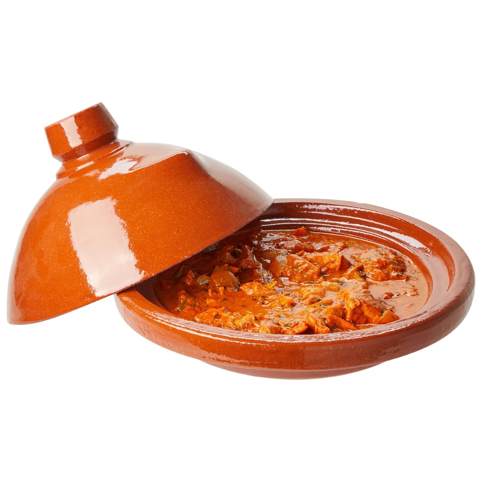Handmade Moroccan Tagine Clay Cooking Pot with Lid for Meat Stew Casserole (12 in)