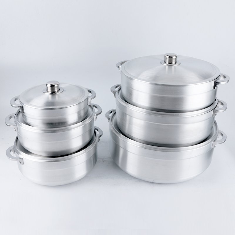 OEM Die Cast Cookware Cooking Pot Set 6Pcs Pots And Pans With Handle Aluminum Cookware Sets
