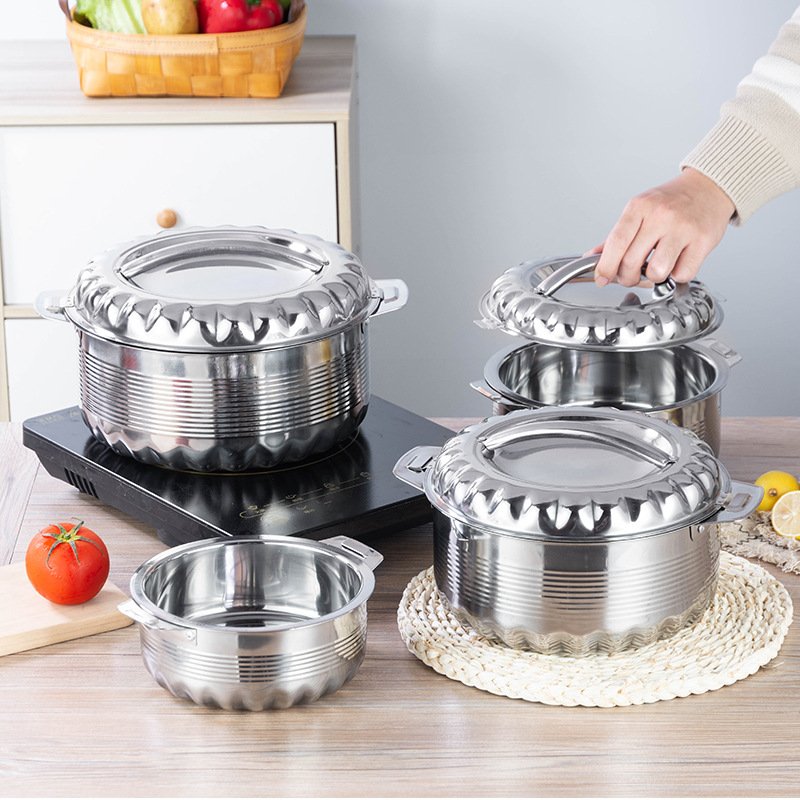 4Pcs Kitchen household set 1L/2L/3L/4Lstock casserole Stainless Steel Pot Cookware Sets