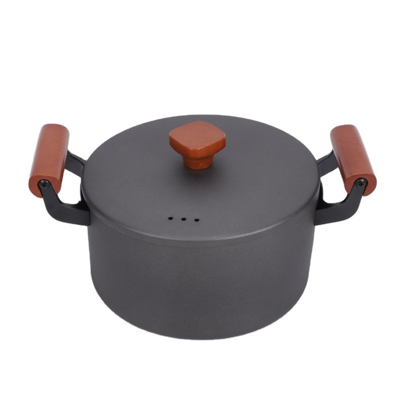 Factory Wholesale Cast Iron Frying Pan Wok Soup Pot Milk Pot 4 pcs In 1 Non Stick Kitchen Cookware Sets