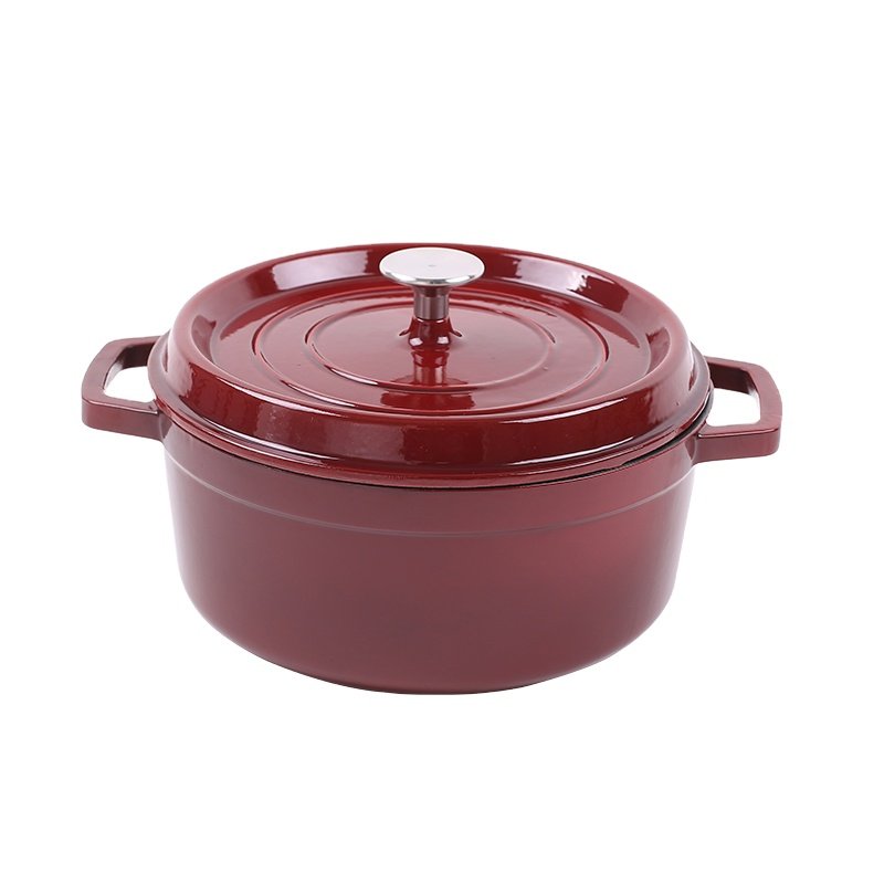 2024 Kitchen Accessories Set Round Casserole Cast Iron Enamel Pot And Pan Set
