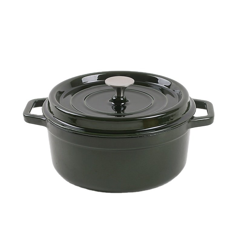 2024 Kitchen Accessories Set Round Casserole Cast Iron Enamel Pot And Pan Set