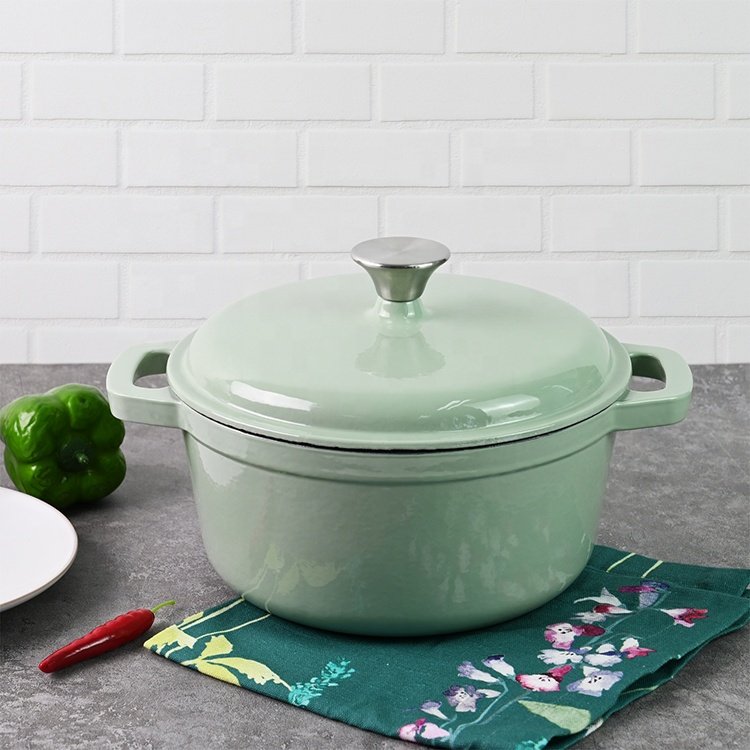 Enamel Cooking Pot Cookware Set Cast Iron 30cm Casseroles For Making Bread