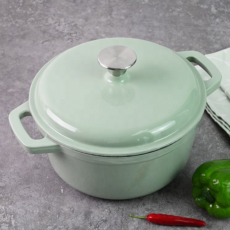 Enamel Cooking Pot Cookware Set Cast Iron 30cm Casseroles For Making Bread