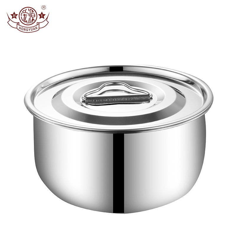 Factory cookware set 410 stainless steel metal cooking pot with lid