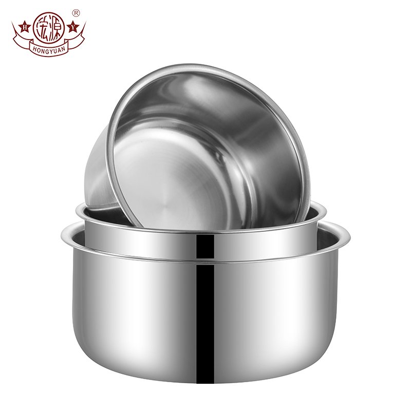 Factory cookware set 410 stainless steel metal cooking pot with lid