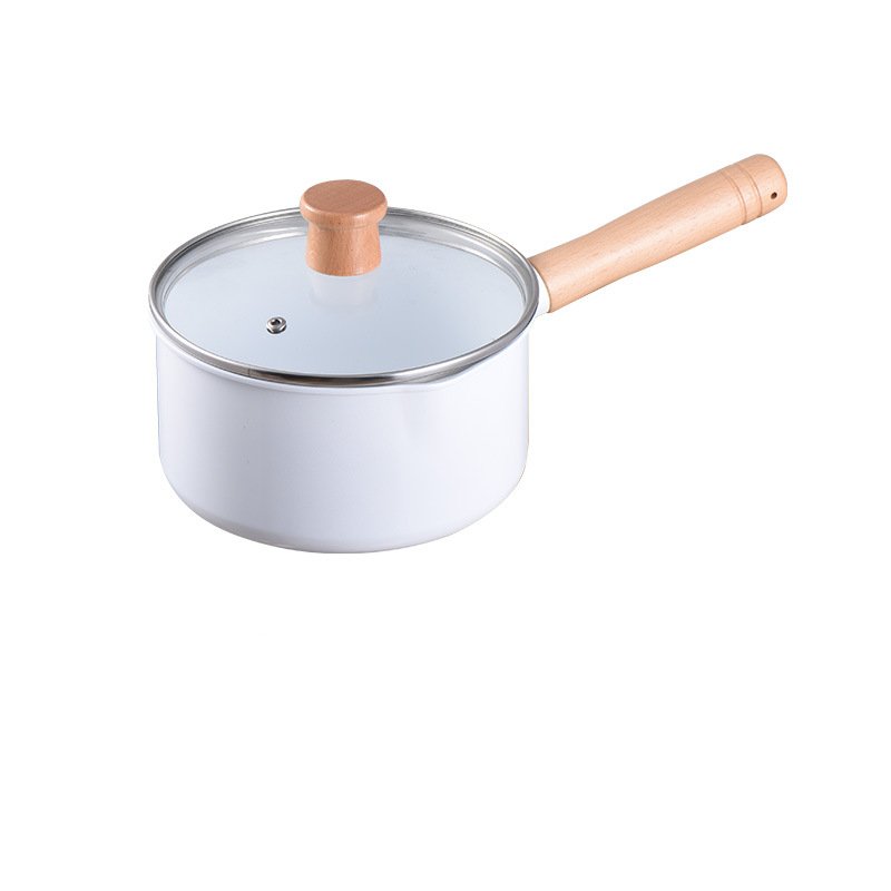 Durable Ceramic Nonstick Pan White Soup Pan Wok Combination Ceramic Cookware Set Kitchen Nonstick Potware kitchen set pots