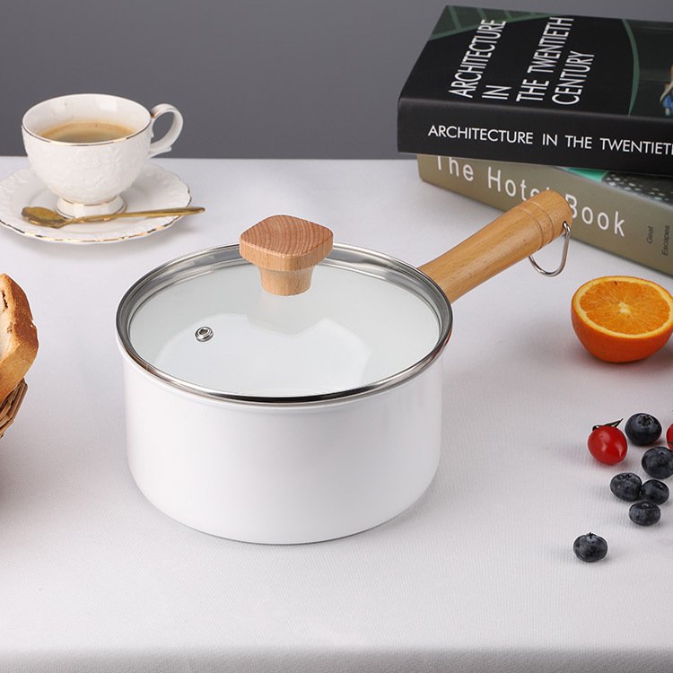 Durable Ceramic Nonstick Pan White Soup Pan Wok Combination Ceramic Cookware Set Kitchen Nonstick Potware kitchen set pots