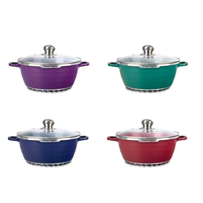 Hot Selling 13pcs Granite Aluminum Granite Cookware Sets Non-stick Casseroles Panelas Antiaderente Pot With Glass Lids Set