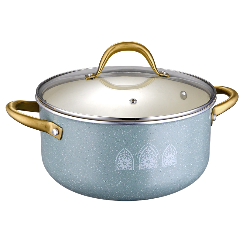 Cookware Sets Ceramic Porcelain Enamel Aluminium Cooking Pots Cookware Pressed Cookware Set