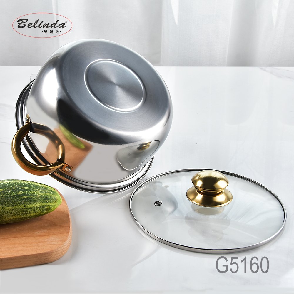 Household Kitchen 12 Pieces Stainless Steel Kitchen Pot Cookware Set Glass Lid Non Stick Pots and Pans Cookware Set