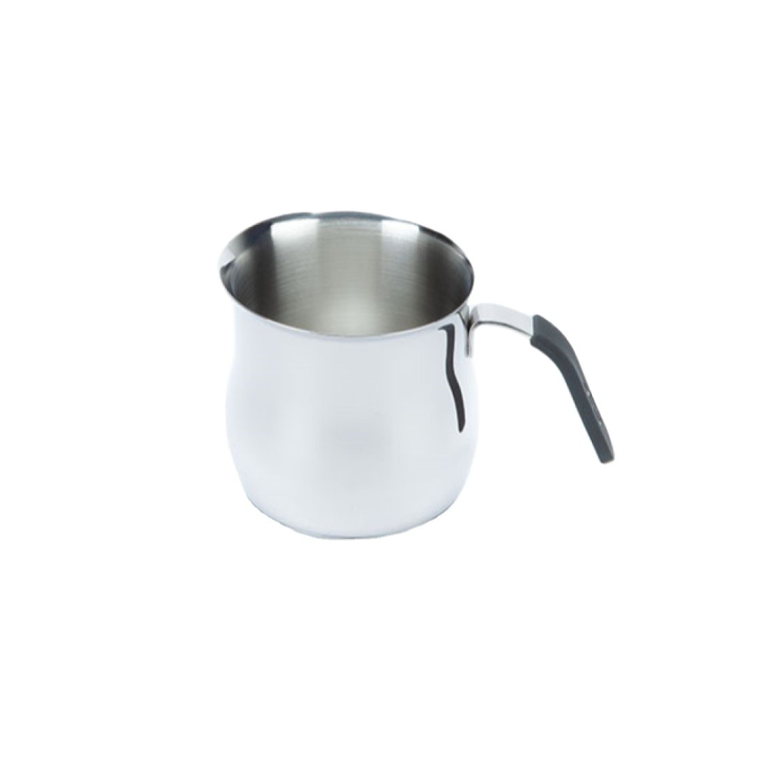 2025 Stainless Steel Ergonomic Handle Milk Jug Set 6 Cups Serving Induction Warm Milk Coffee Serving-Kitchen Tools Accessories