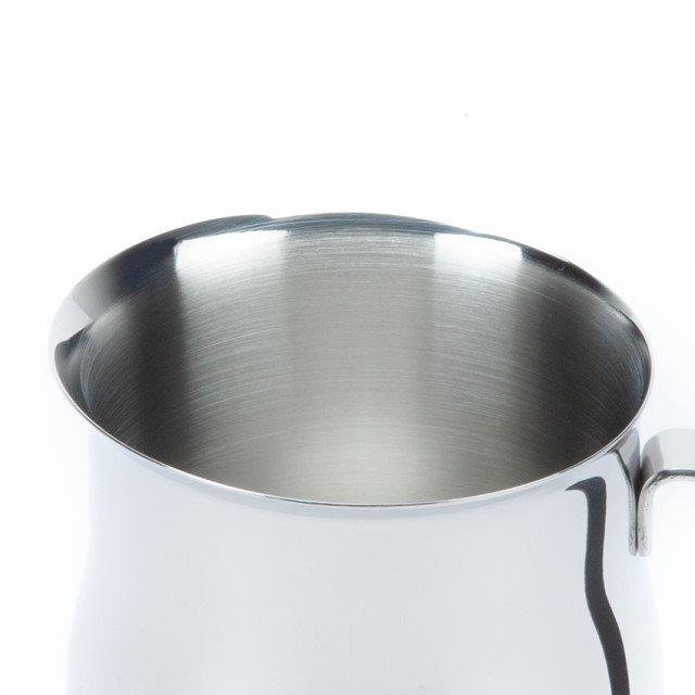 2025 Stainless Steel Ergonomic Handle Milk Jug Set 6 Cups Serving Induction Warm Milk Coffee Serving-Kitchen Tools Accessories